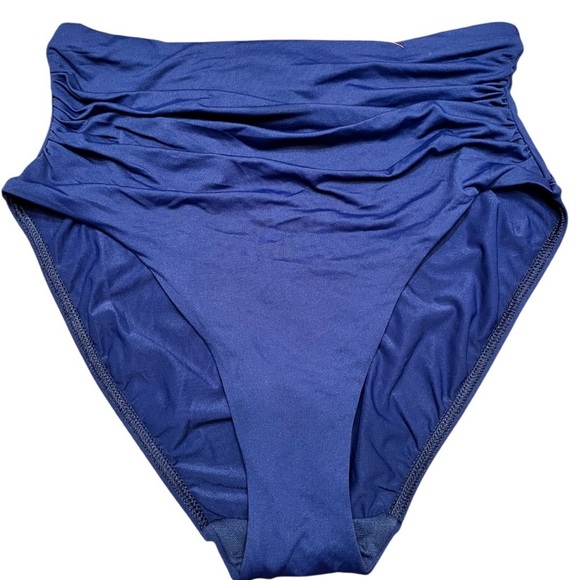 Lauren Ralph Lauren High-Waisted Slimming Bikini Bottom- Indigo Size 6 - Picture 4 of 10